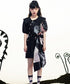 Asymmetric Graphic Scarf Jumpsuit
